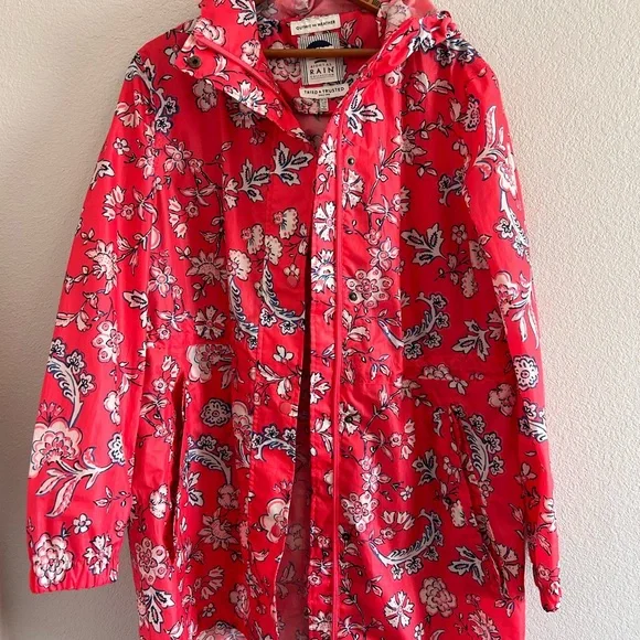 Jules “RIGHT AS RAIN“ Floral Rain Jacket SIZE 8 - Picture 2 of 4